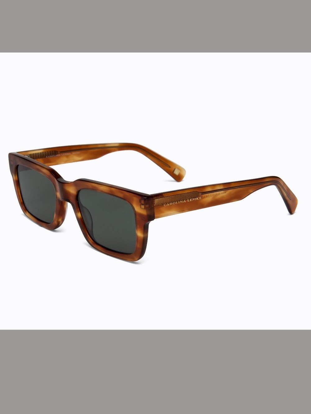 Carolina Lemke Women’s Brown Tortoiseshell Square Sunglasses